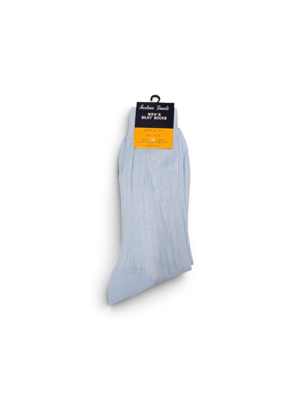 MENS FORTINO LANDI/ MILANO MODA LT. BLUE SILKY SHEER DRESS SOCK S01.